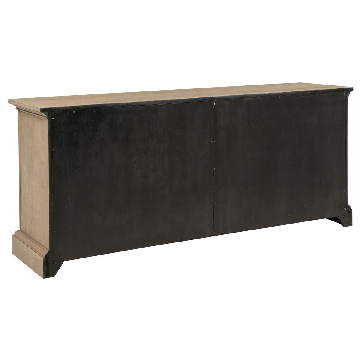 Brockway 4-door Mirrored Dining Sideboard Buffet Barley Brown
