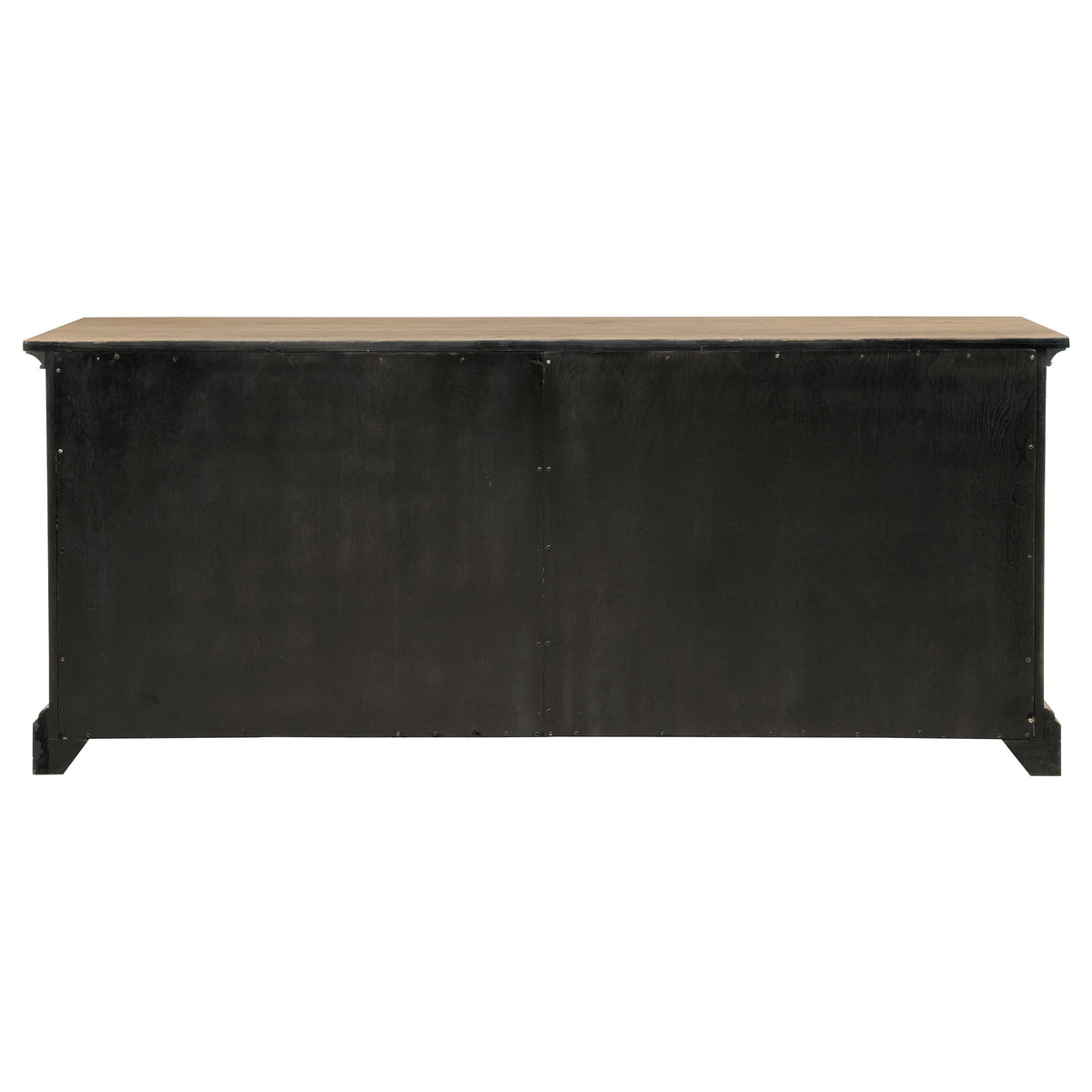 Brockway 4-door Mirrored Dining Sideboard Buffet Barley Brown