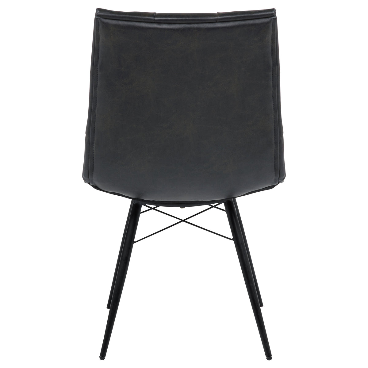 Aiken Faux Leather Upholstered Dining Side Chairs (Set of 4) Charcoal Grey