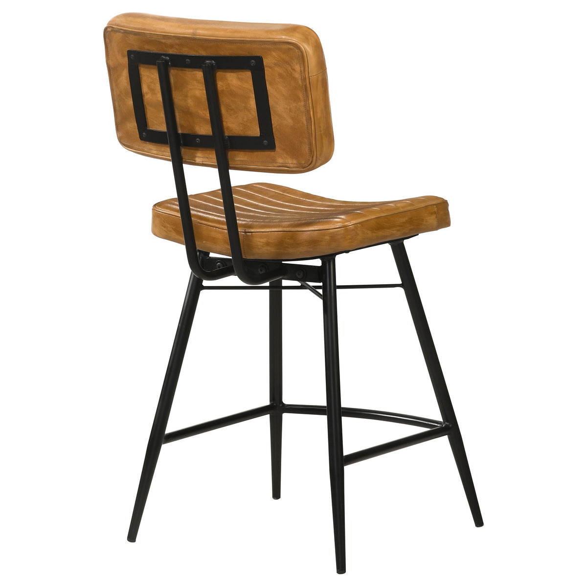 Partridge Leather Counter Chairs (Set of 2) Antique Camel