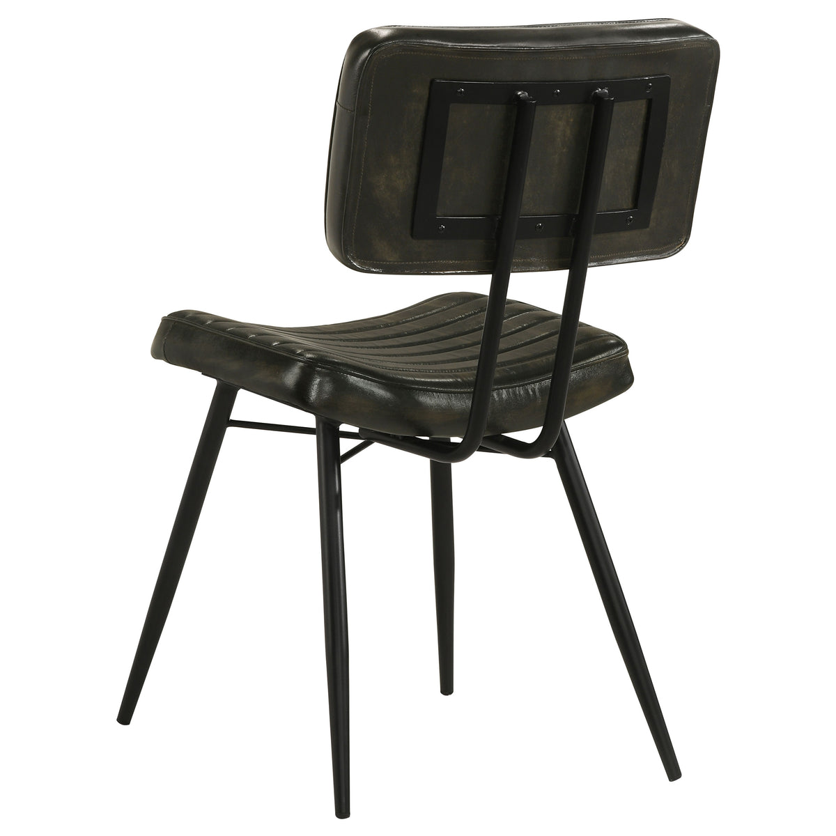 Misty Leather Upholstered Dining Side Chairs (Set of 2) Antique Espresso