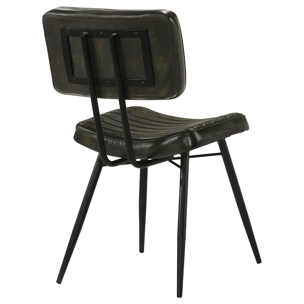 Misty Leather Upholstered Dining Side Chairs (Set of 2) Antique Espresso