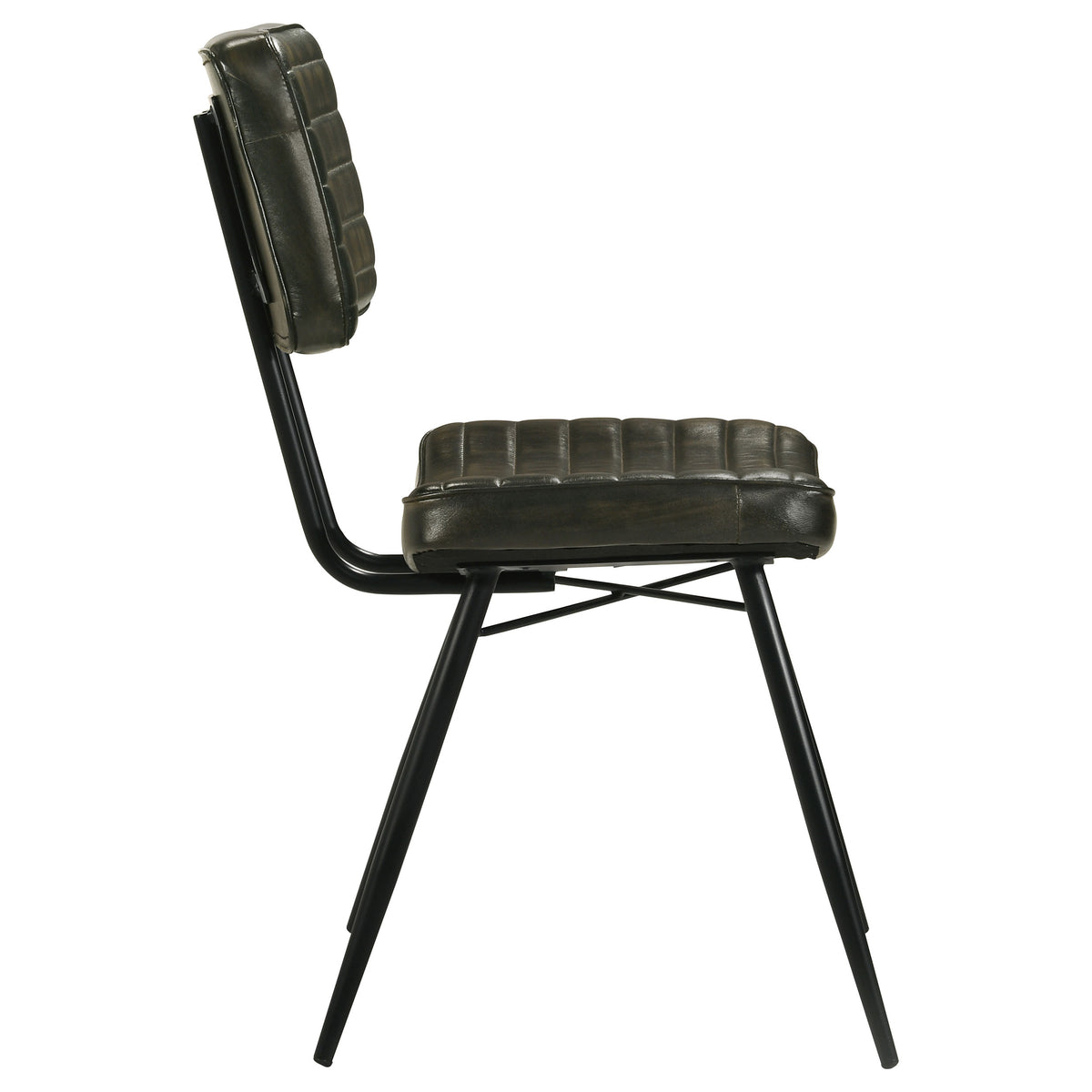 Misty Leather Upholstered Dining Side Chairs (Set of 2) Antique Espresso