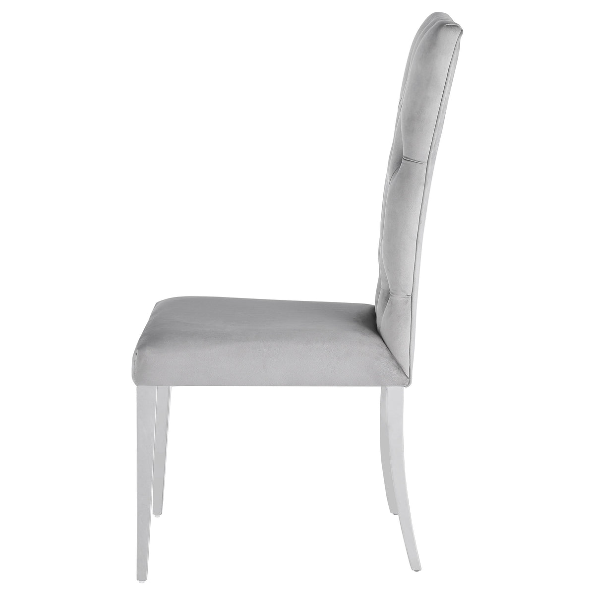 Kerwin Velvet Upholstered Dining Side Chairs (Set of 2) Grey