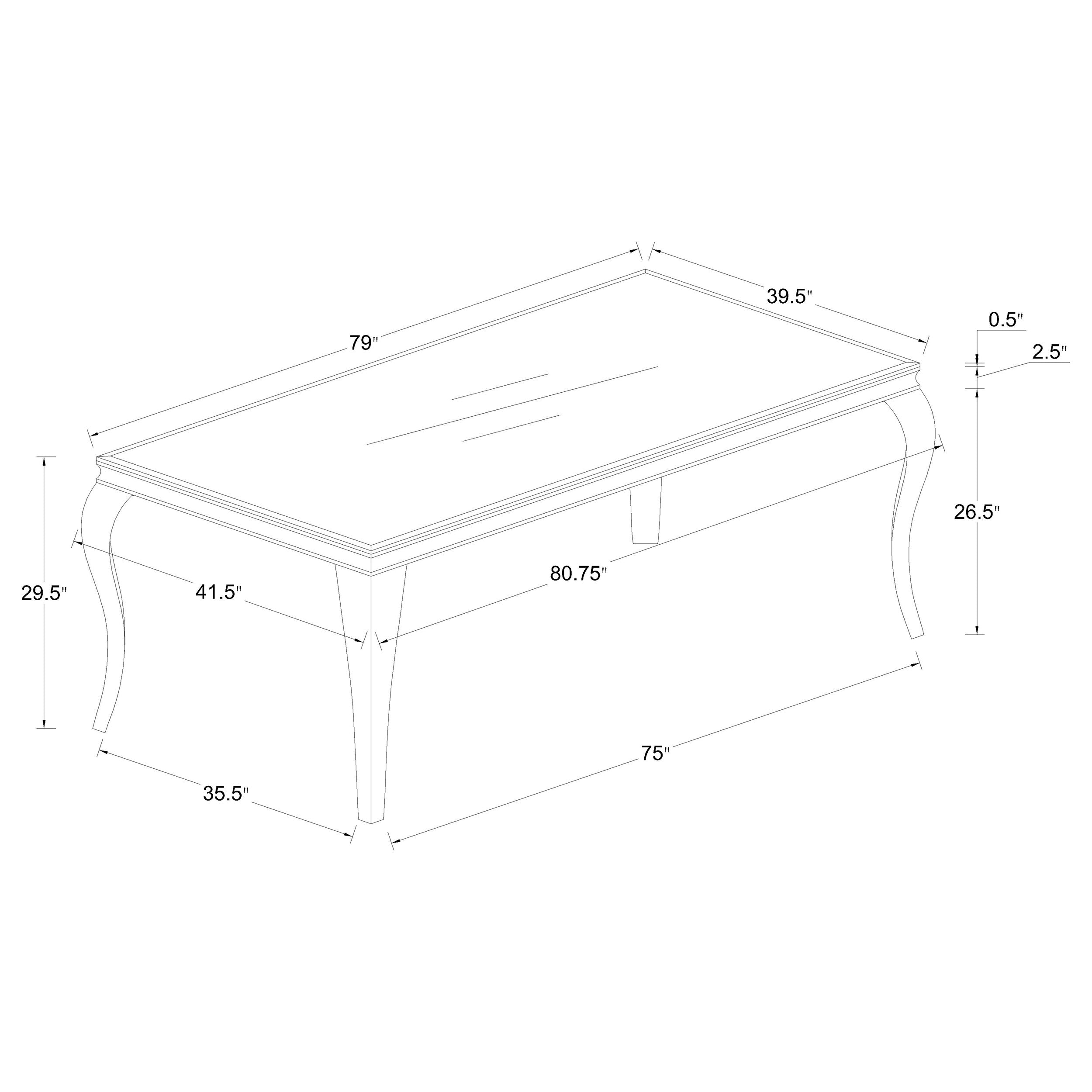 Carone 81" Dining Table