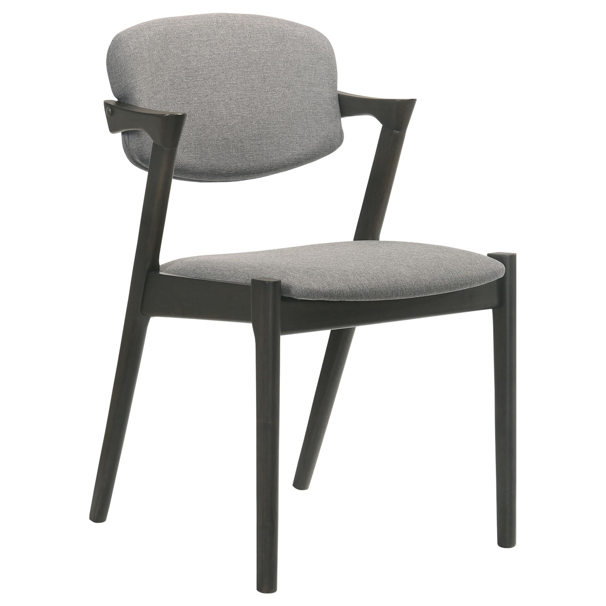 Stevie Padded Wood Dining Arm Chairs (Set of 2) Black