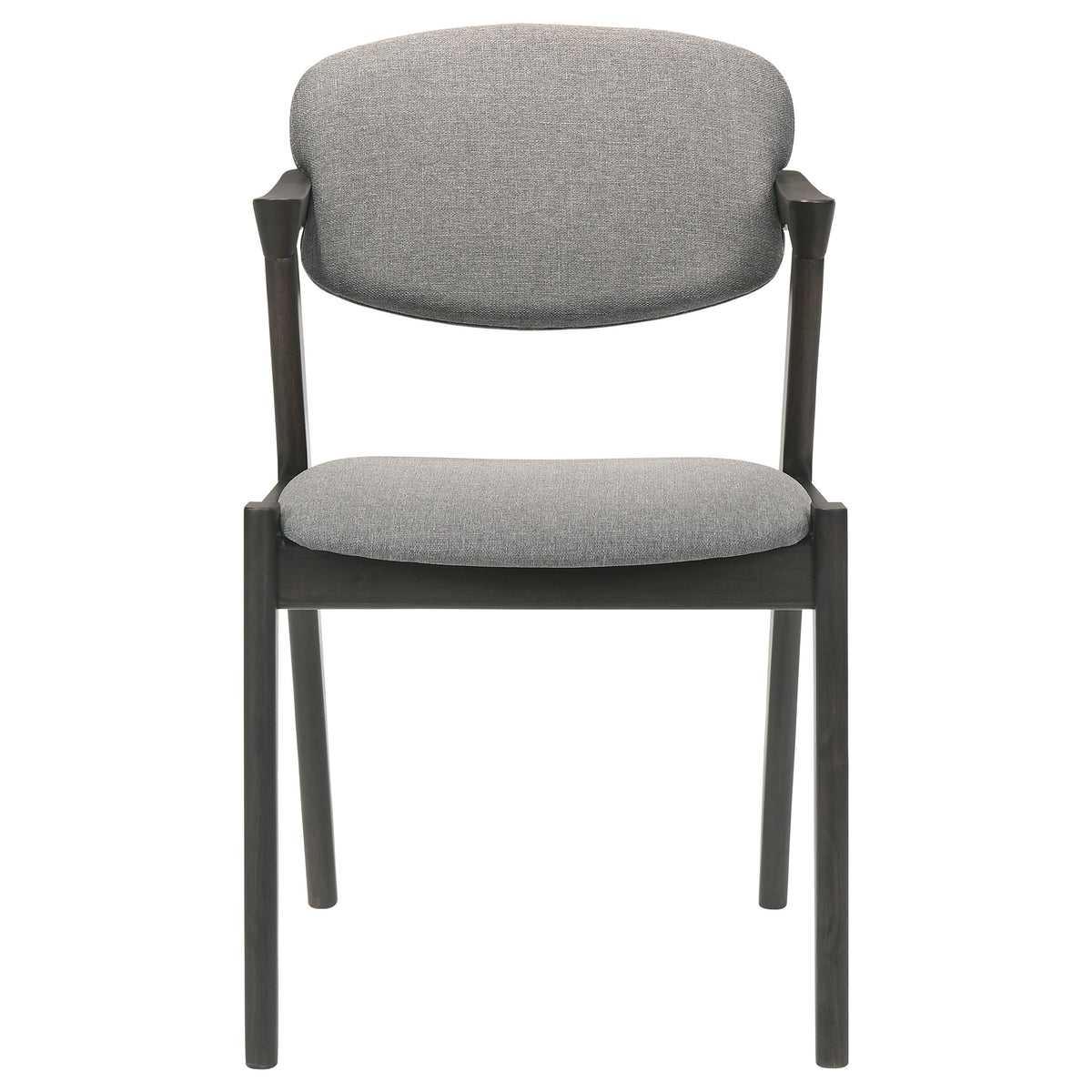 Stevie Padded Wood Dining Arm Chairs (Set of 2) Black
