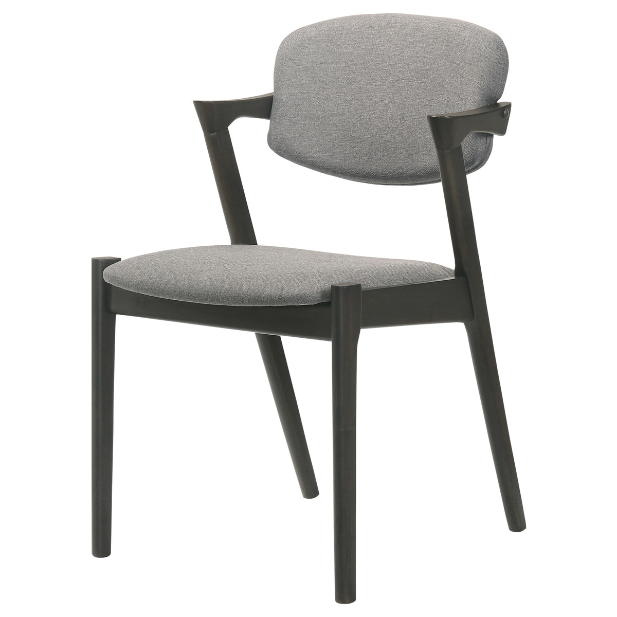 Stevie Padded Wood Dining Arm Chairs (Set of 2) Black
