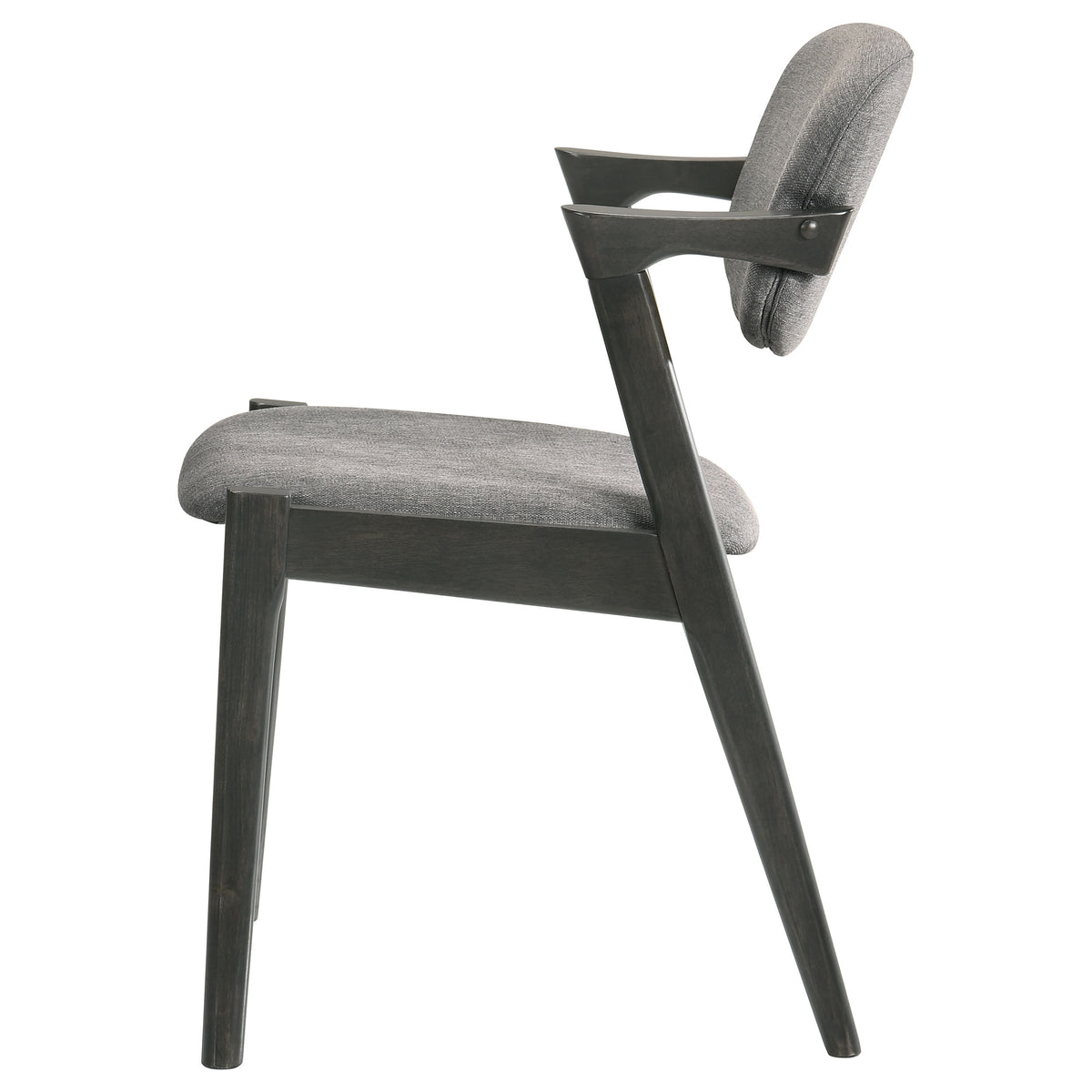 Stevie Padded Wood Dining Arm Chairs (Set of 2) Black
