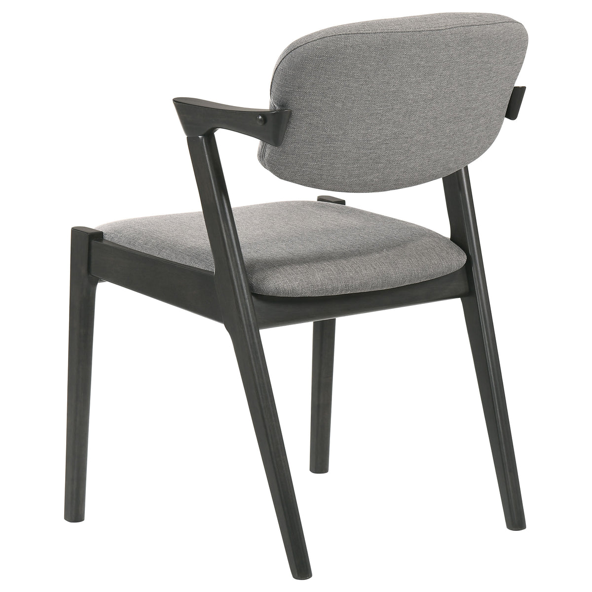 Stevie Padded Wood Dining Arm Chairs (Set of 2) Black