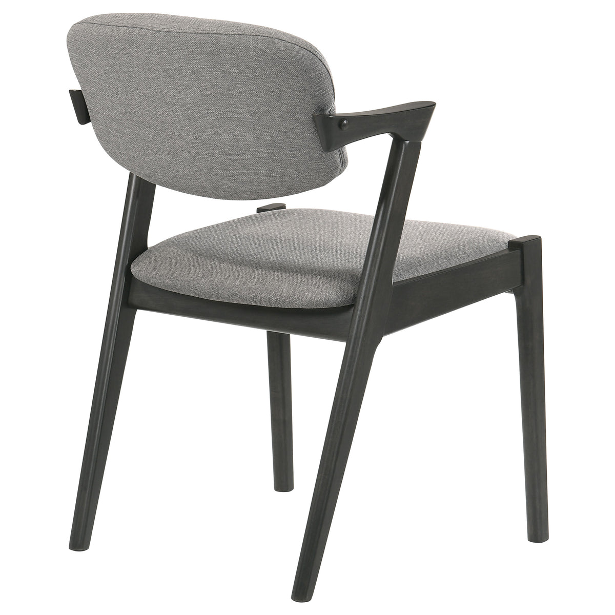Stevie Padded Wood Dining Arm Chairs (Set of 2) Black
