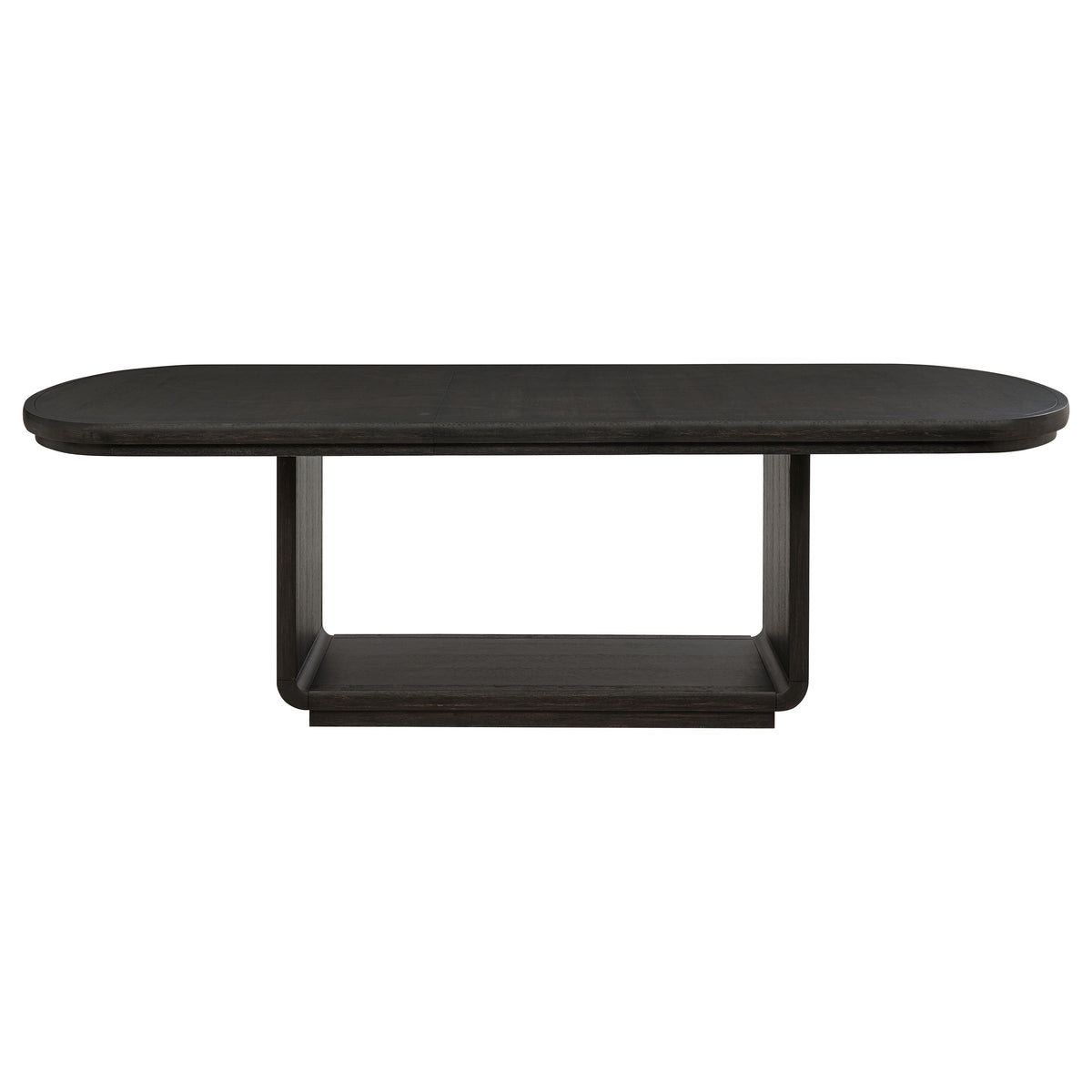 Leandro Rectangular Extension Dining Table with Leaf Burnished Black