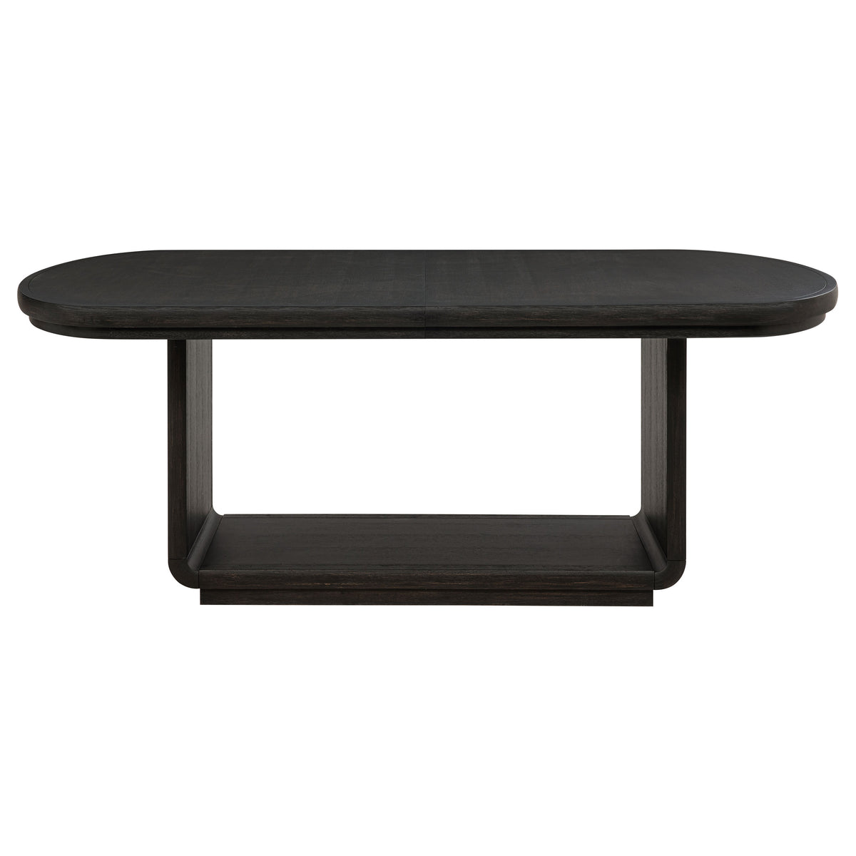 Leandro Rectangular Extension Dining Table with Leaf Burnished Black