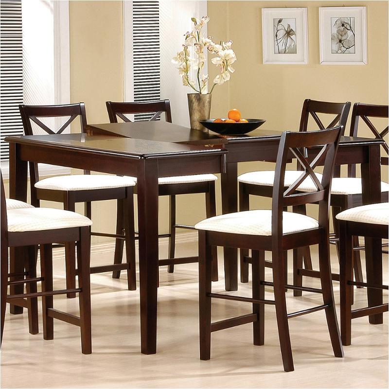 Cappuccino Finish Counter Height 9 Piece Dining Set with Butterfly Leaf