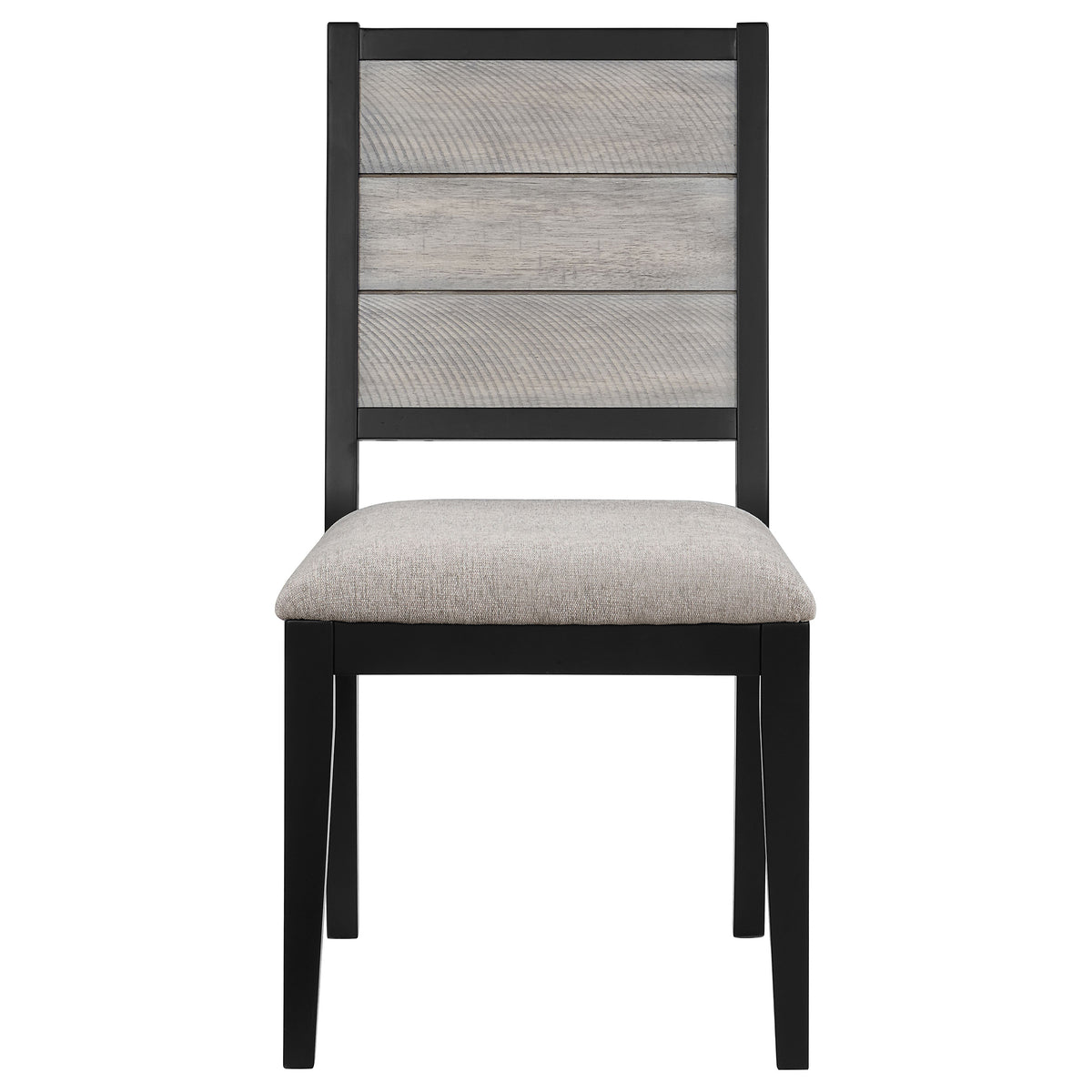 Elodie Upholstered Dining Side Chairs (Set of 2) Dove Grey and Black