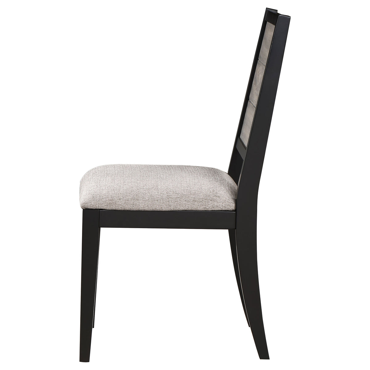 Elodie Upholstered Dining Side Chairs (Set of 2) Dove Grey and Black