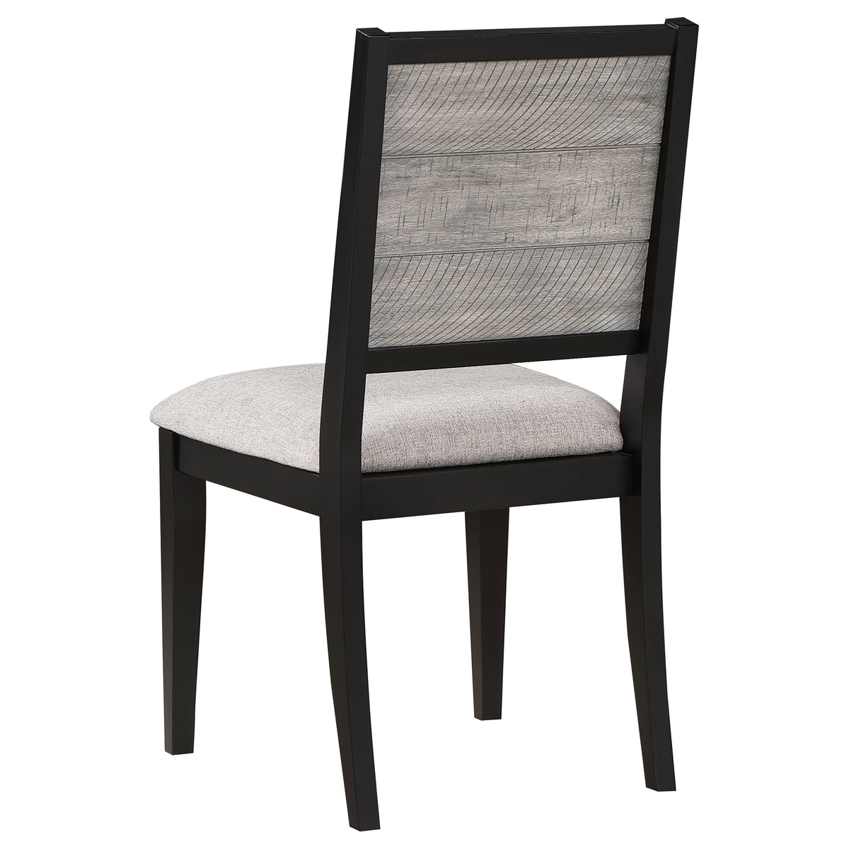 Elodie Upholstered Dining Side Chairs (Set of 2) Dove Grey and Black