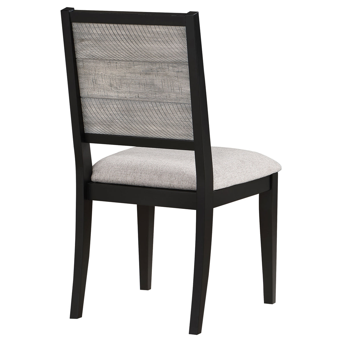 Elodie Upholstered Dining Side Chairs (Set of 2) Dove Grey and Black