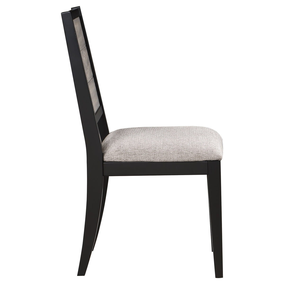 Elodie Upholstered Dining Side Chairs (Set of 2) Dove Grey and Black