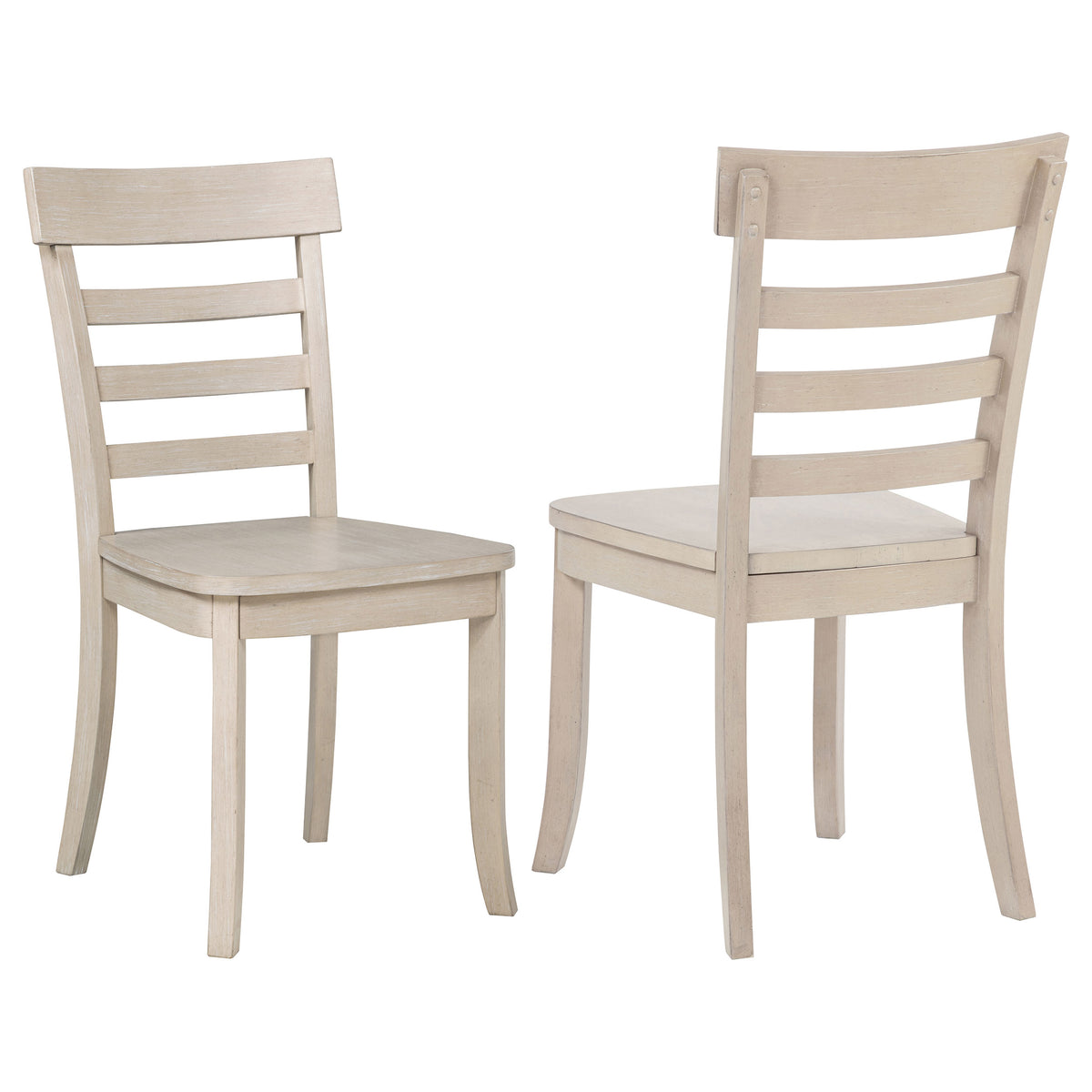 Orrison Ladder Back Wood Dining Side Chairs (Set of 2) Linen