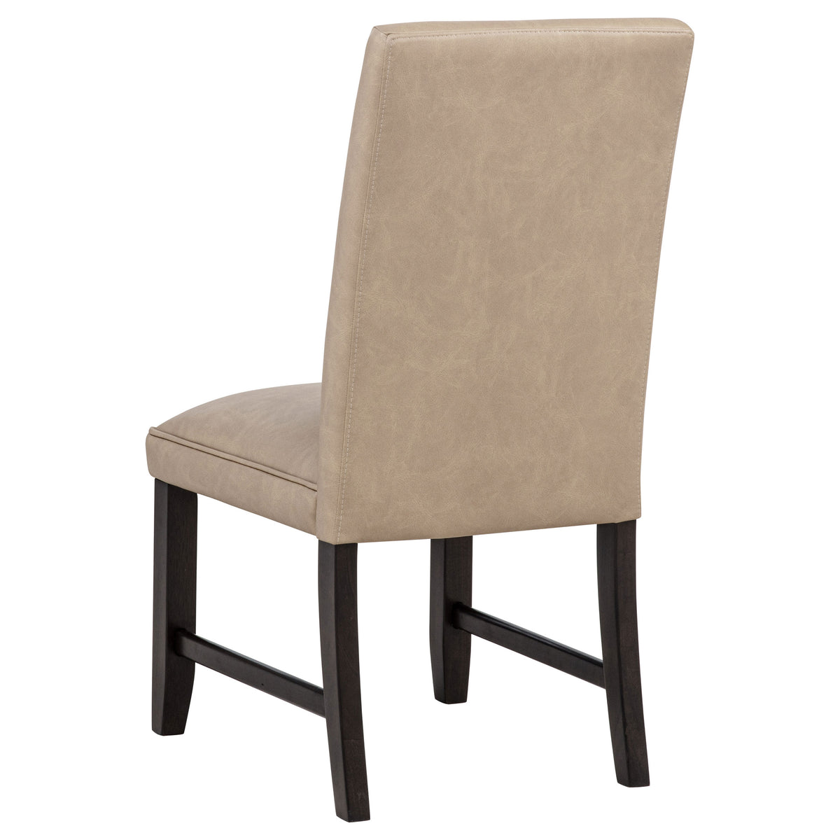 Averill 7-piece Rectangular White Marble Top Dining Set with Tan Chairs Coffee Bean