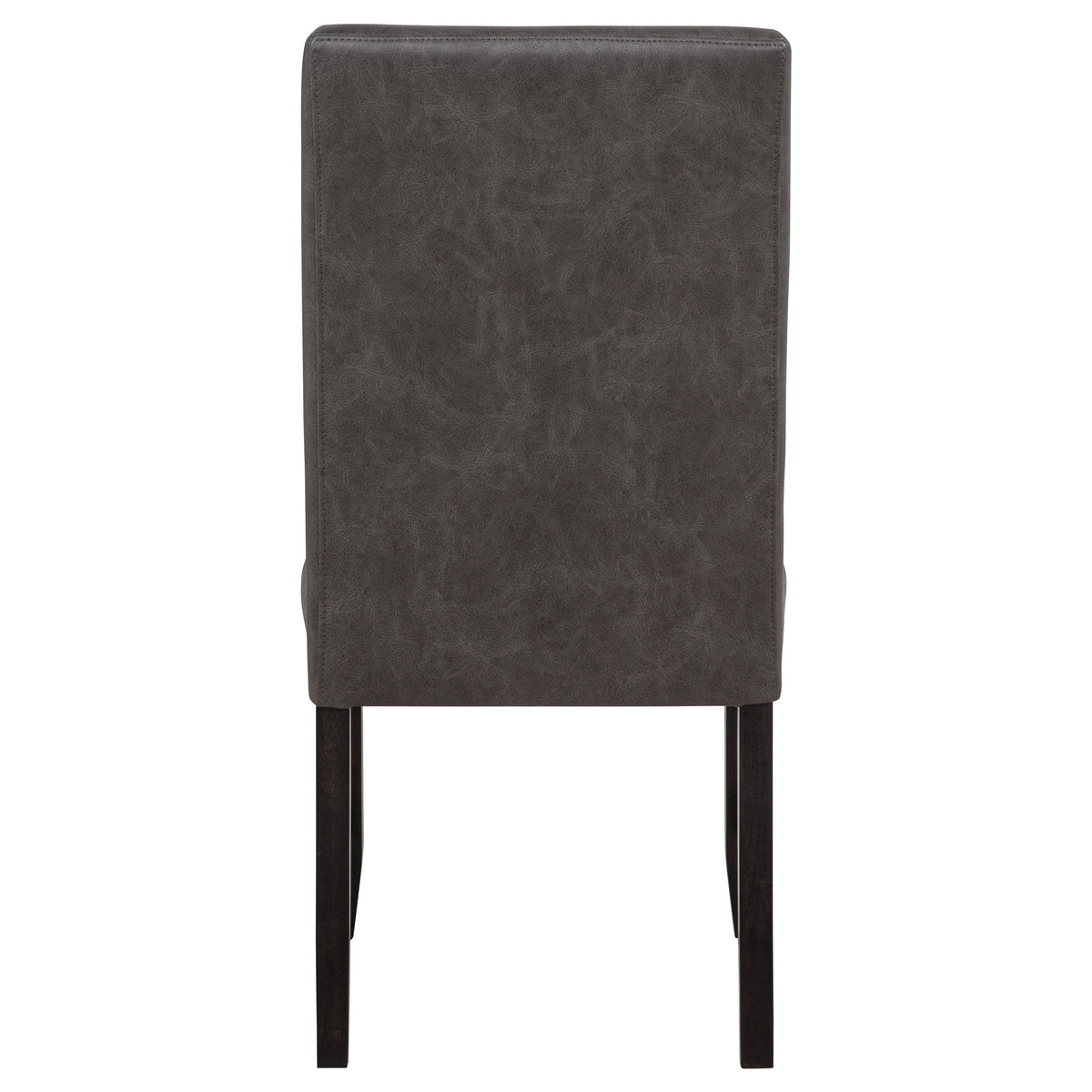 Averill Faux Leather Upholstered Dining Side Chairs (Set of 2) Dark Grey and Coffee Bean