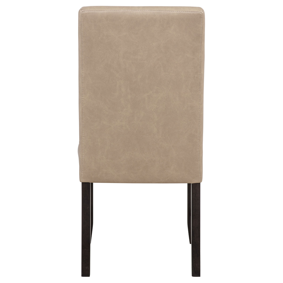 Averill Faux Leather Upholstered Dining Side Chairs (Set of 2) Tan and Coffee Bean