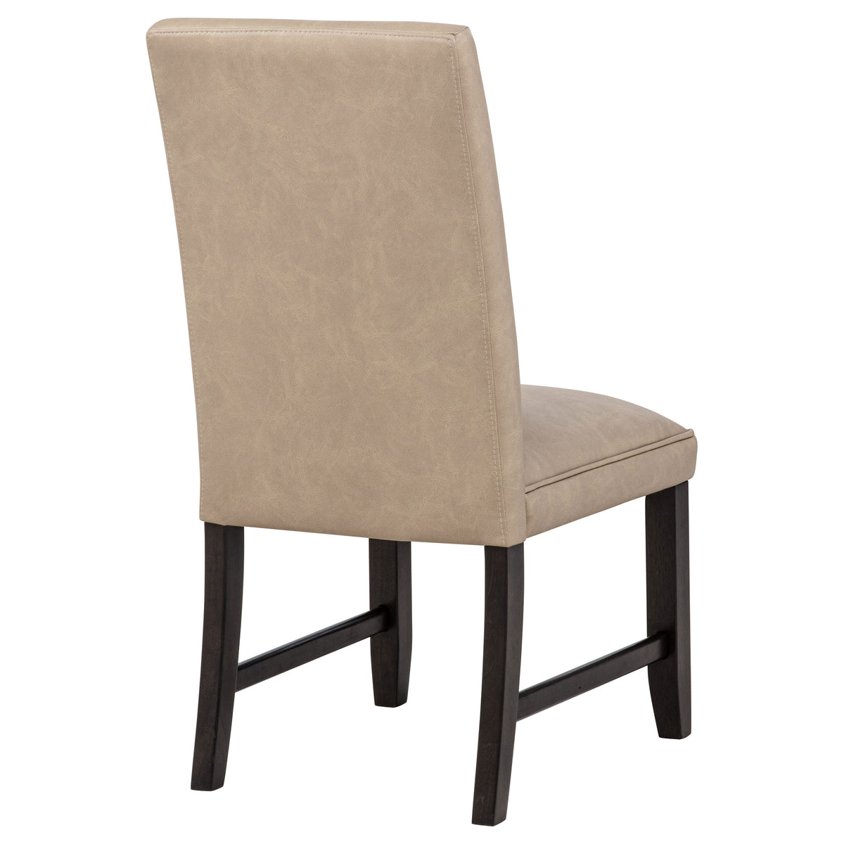 Averill Faux Leather Upholstered Dining Side Chairs (Set of 2) Tan and Coffee Bean