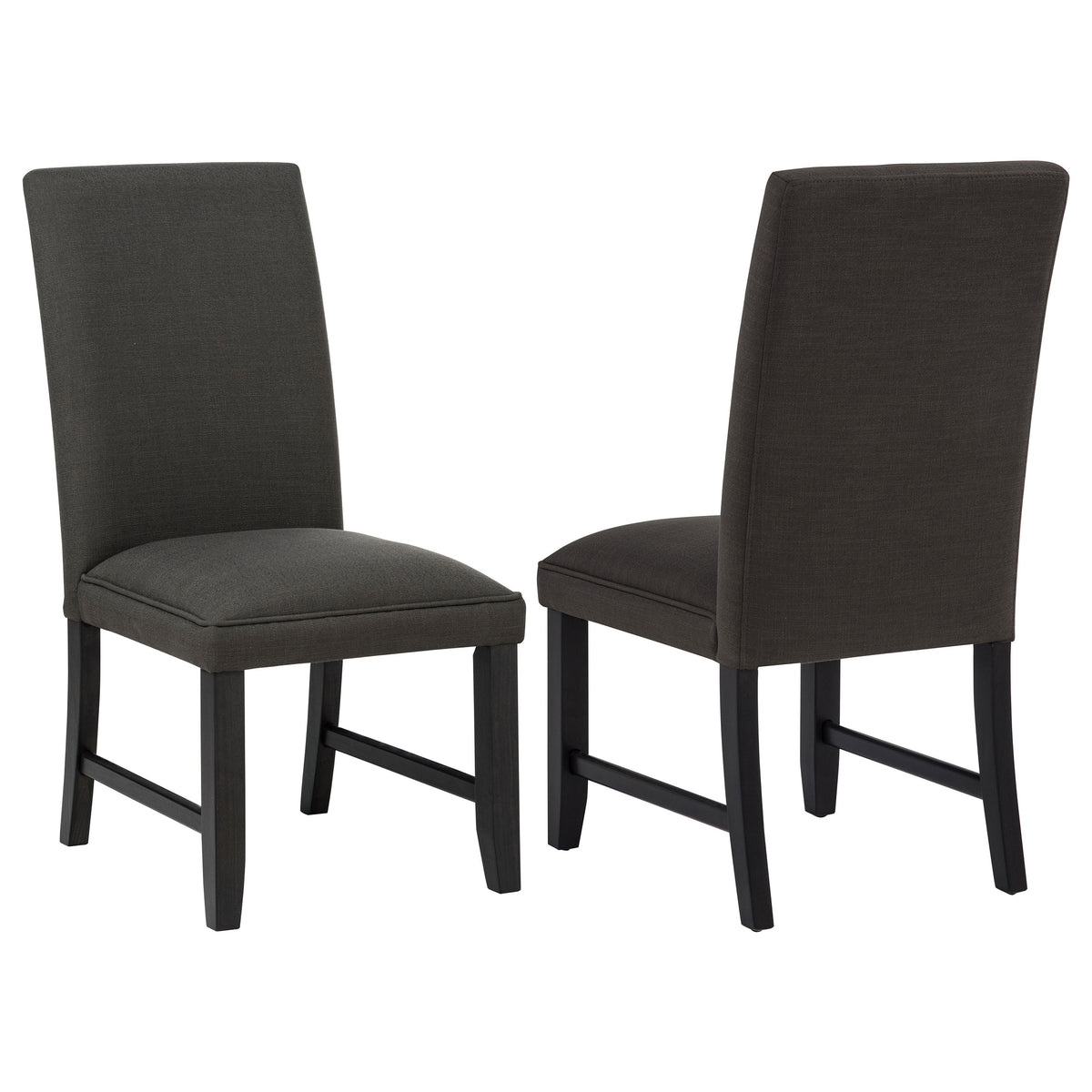 Berning Fabric Upholstered Parson Side Chairs (Set of 2) Charcoal