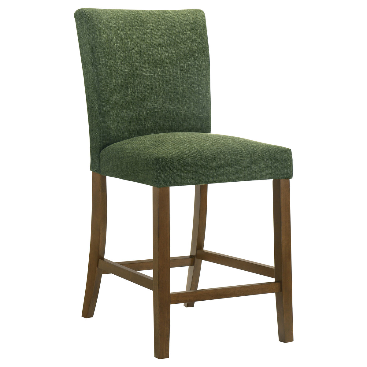 Paxton 5-piece 48-inch Round Glass Top Counter Height Dining Set with Green Chairs Brown
