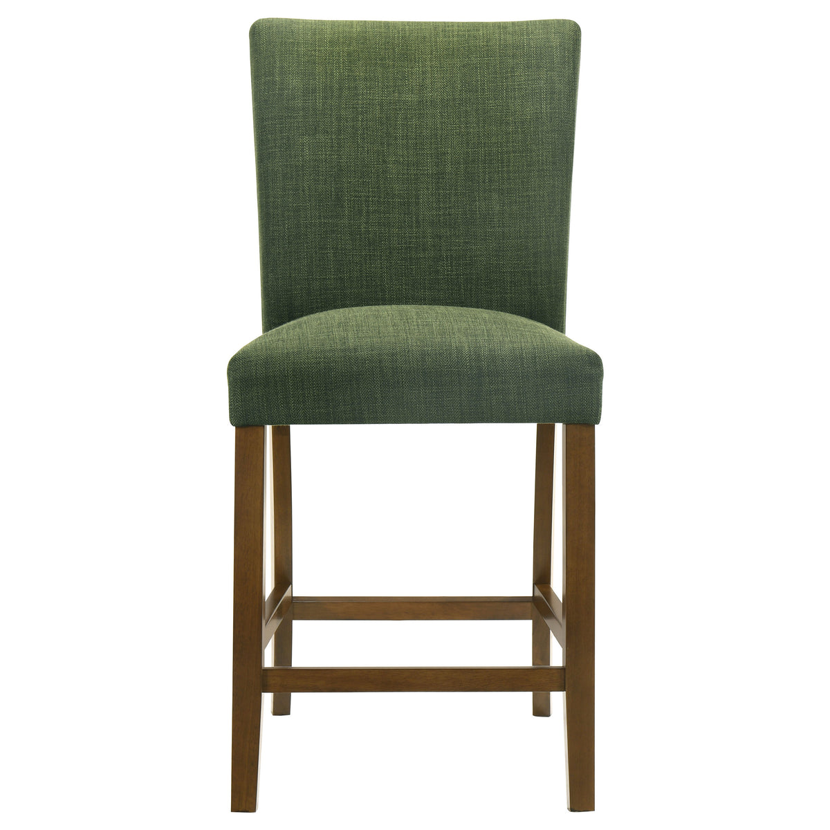Paxton 5-piece 48-inch Round Glass Top Counter Height Dining Set with Green Chairs Brown