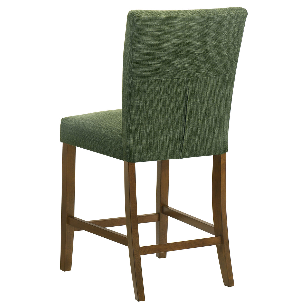 Paxton 5-piece 48-inch Round Glass Top Counter Height Dining Set with Green Chairs Brown