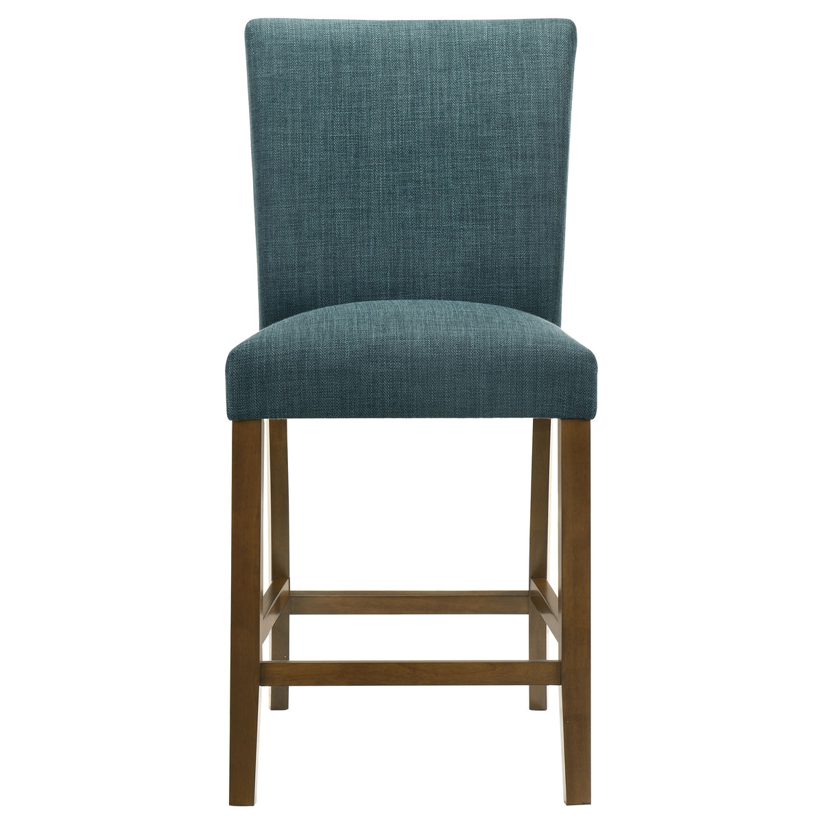 Paxton 5-piece 48-inch Round Glass Top Counter Height Dining Set with Teal Blue Chairs Brown