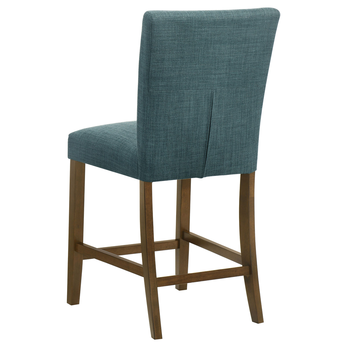 Paxton 5-piece 48-inch Round Glass Top Counter Height Dining Set with Teal Blue Chairs Brown
