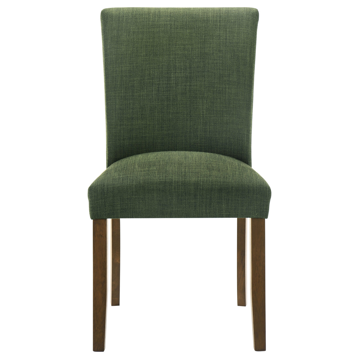 Paxton 5-piece Round Glass Top Dining Set with Green Upholstered Chairs Brown