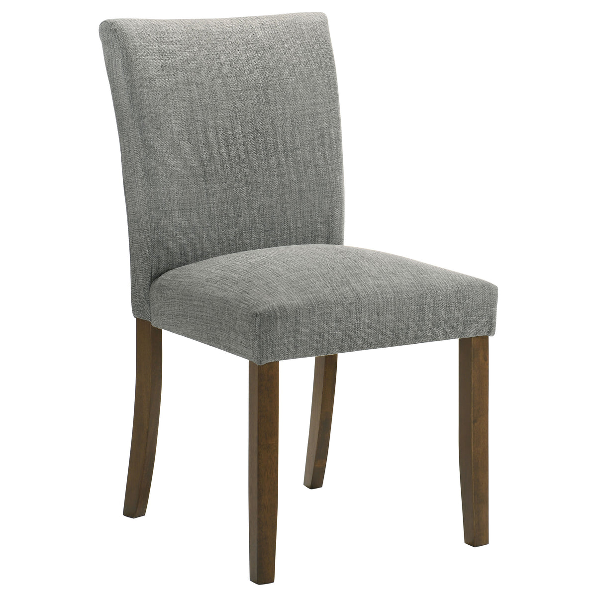 Paxton 5-piece Round Glass Top Dining Set with Grey Upholstered Chairs Brown