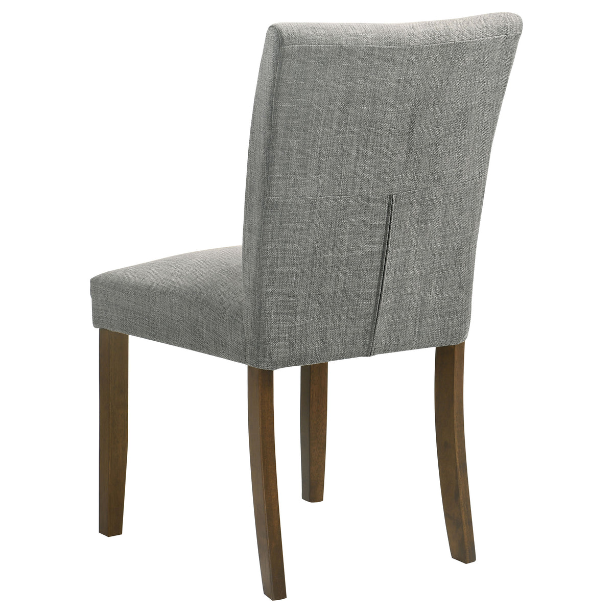 Paxton 5-piece Round Glass Top Dining Set with Grey Upholstered Chairs Brown