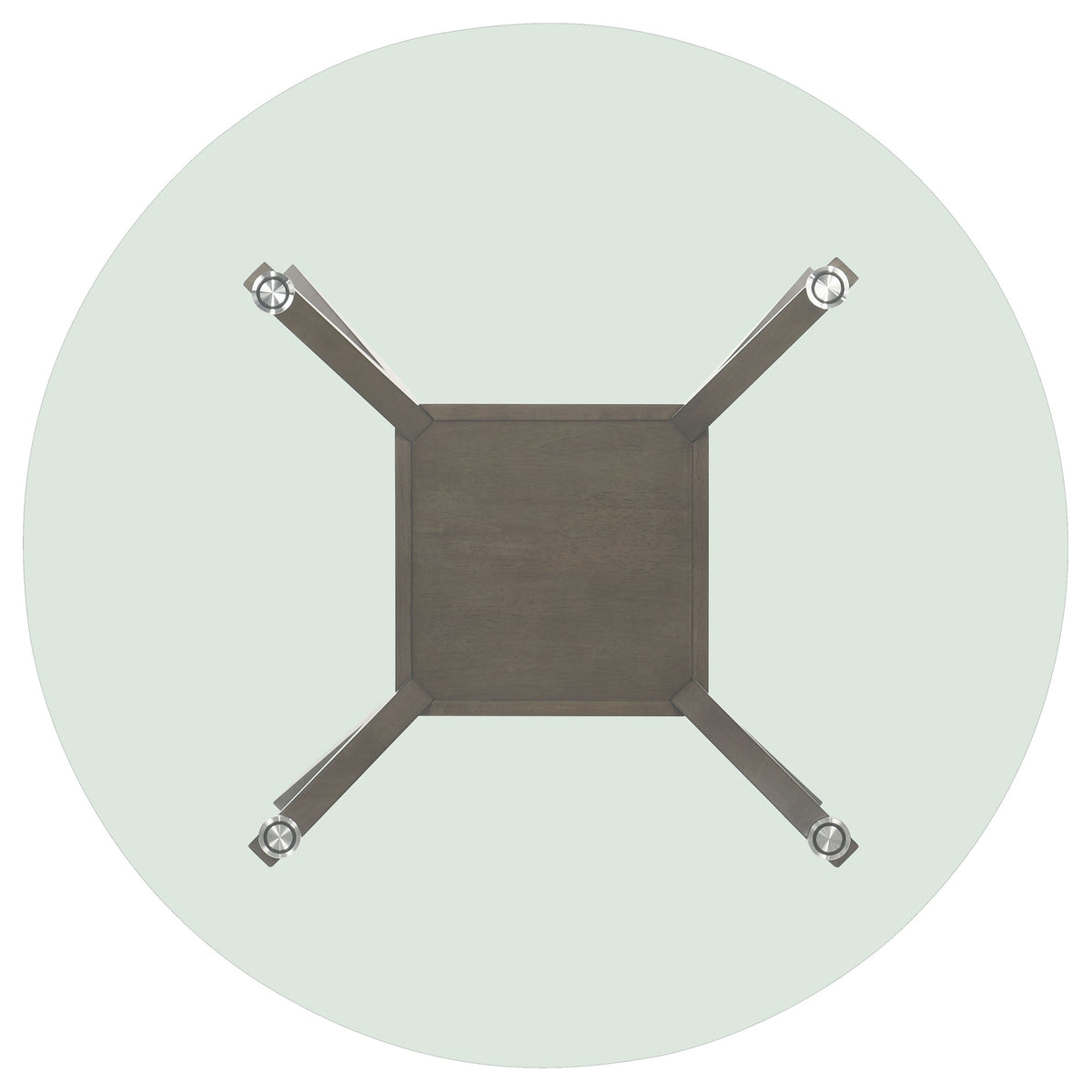 Paxton 48-inch Round Glass Top Dining Table Brown
