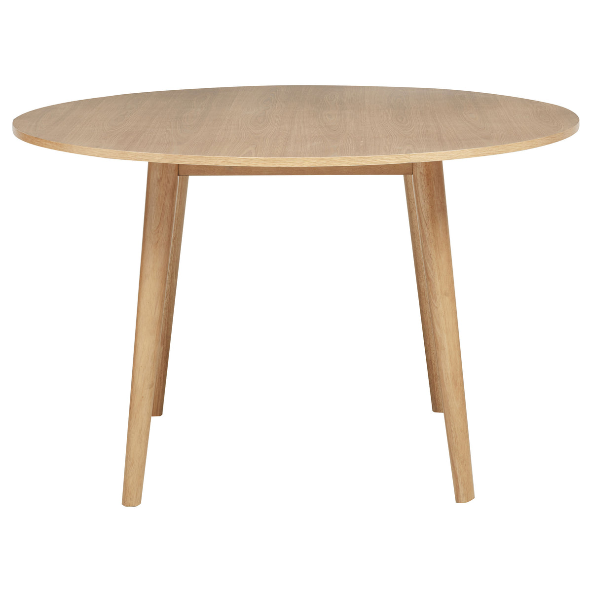 Andrews 5-piece 48-inch Round Dining Set with White Chairs Light Ash