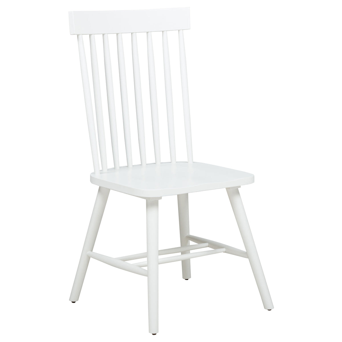 Andrews 5-piece 48-inch Round Dining Set with White Chairs Light Ash