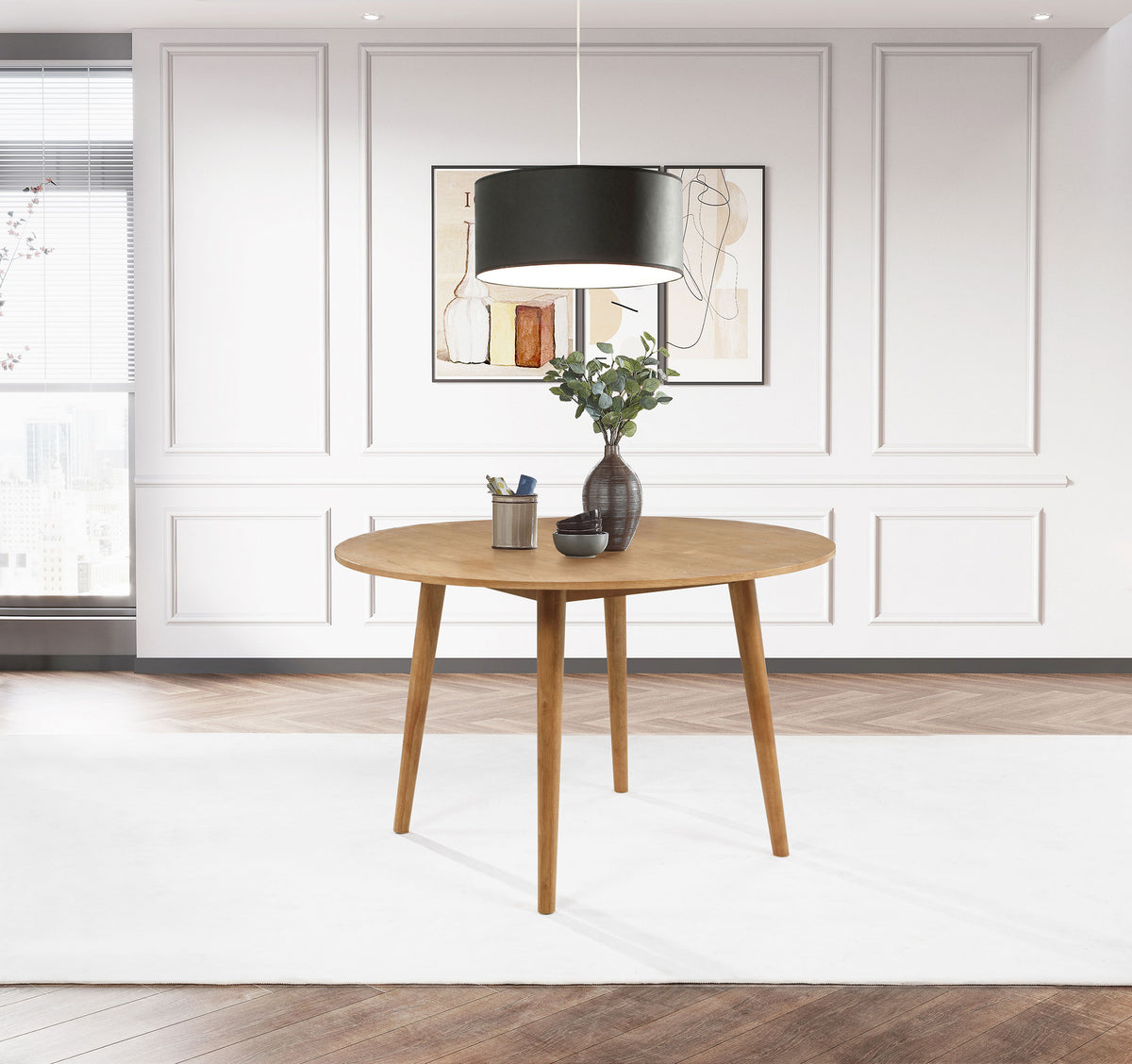 Andrews 48-inch Round Dining Table Light Ash