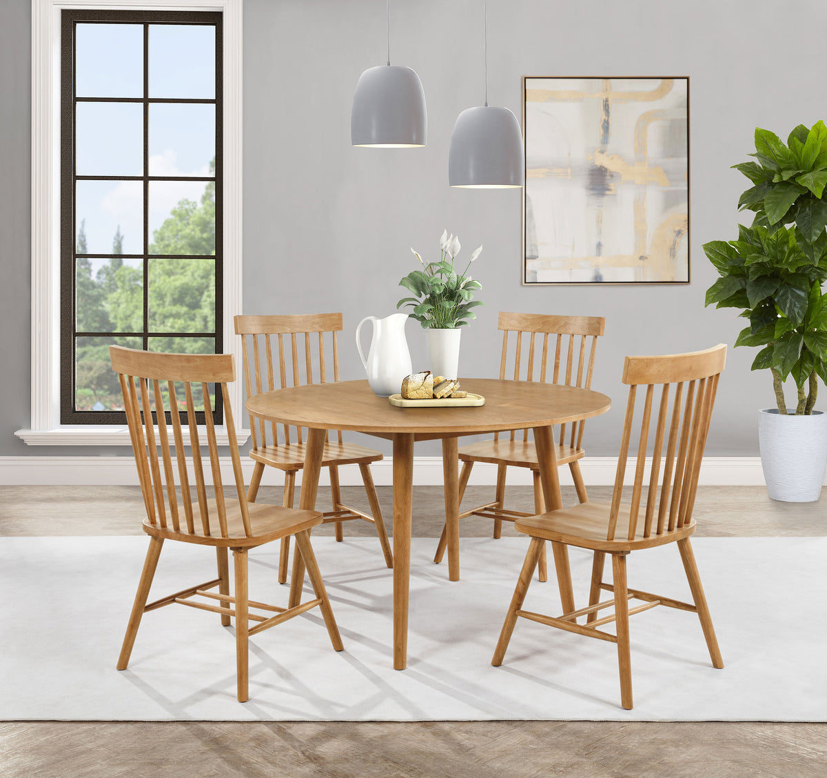 Andrews 48-inch Round Dining Table Light Ash