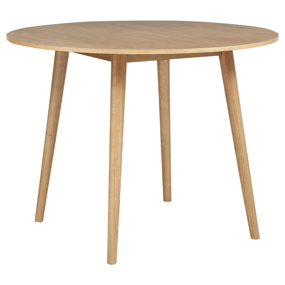Andrews 5-piece 48-inch Round Counter Height Dining Set with Black Chairs Light Ash