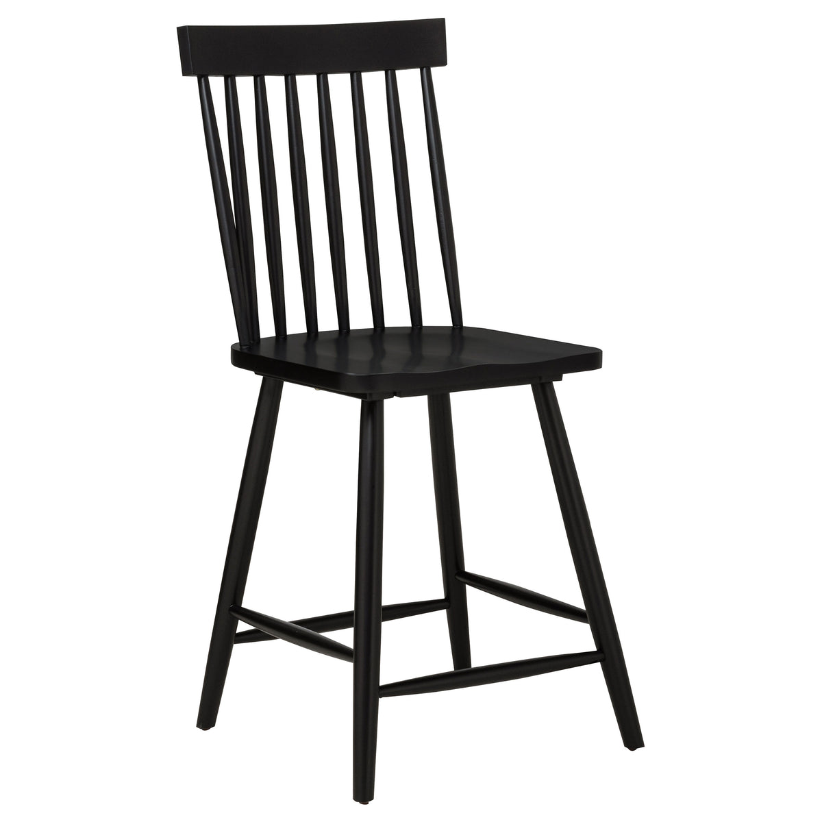 Andrews 5-piece 48-inch Round Counter Height Dining Set with Black Chairs Light Ash