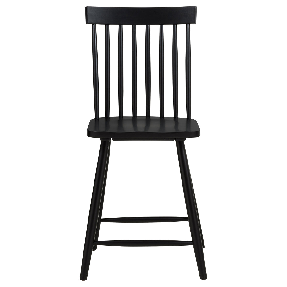 Andrews 5-piece 48-inch Round Counter Height Dining Set with Black Chairs Light Ash