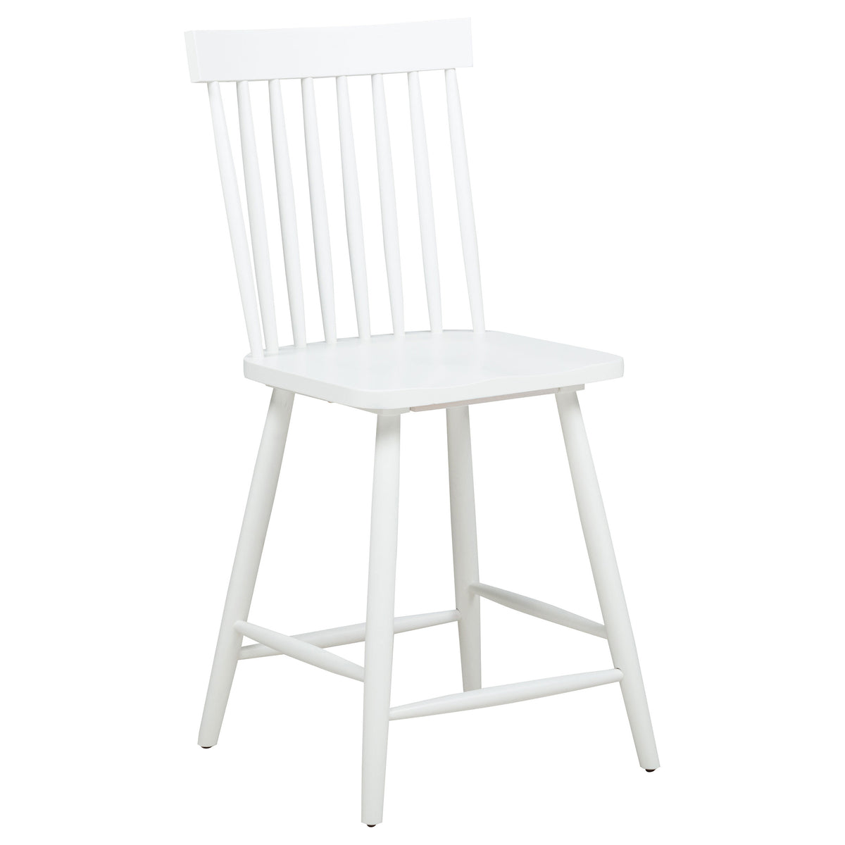 Andrews 5-piece 48-inch Round Counter Height Dining Set with White Chairs Light Ash