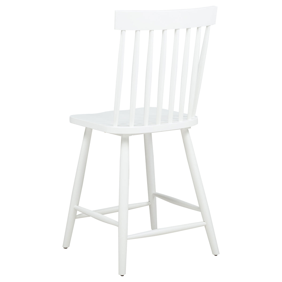 Andrews 5-piece 48-inch Round Counter Height Dining Set with White Chairs Light Ash