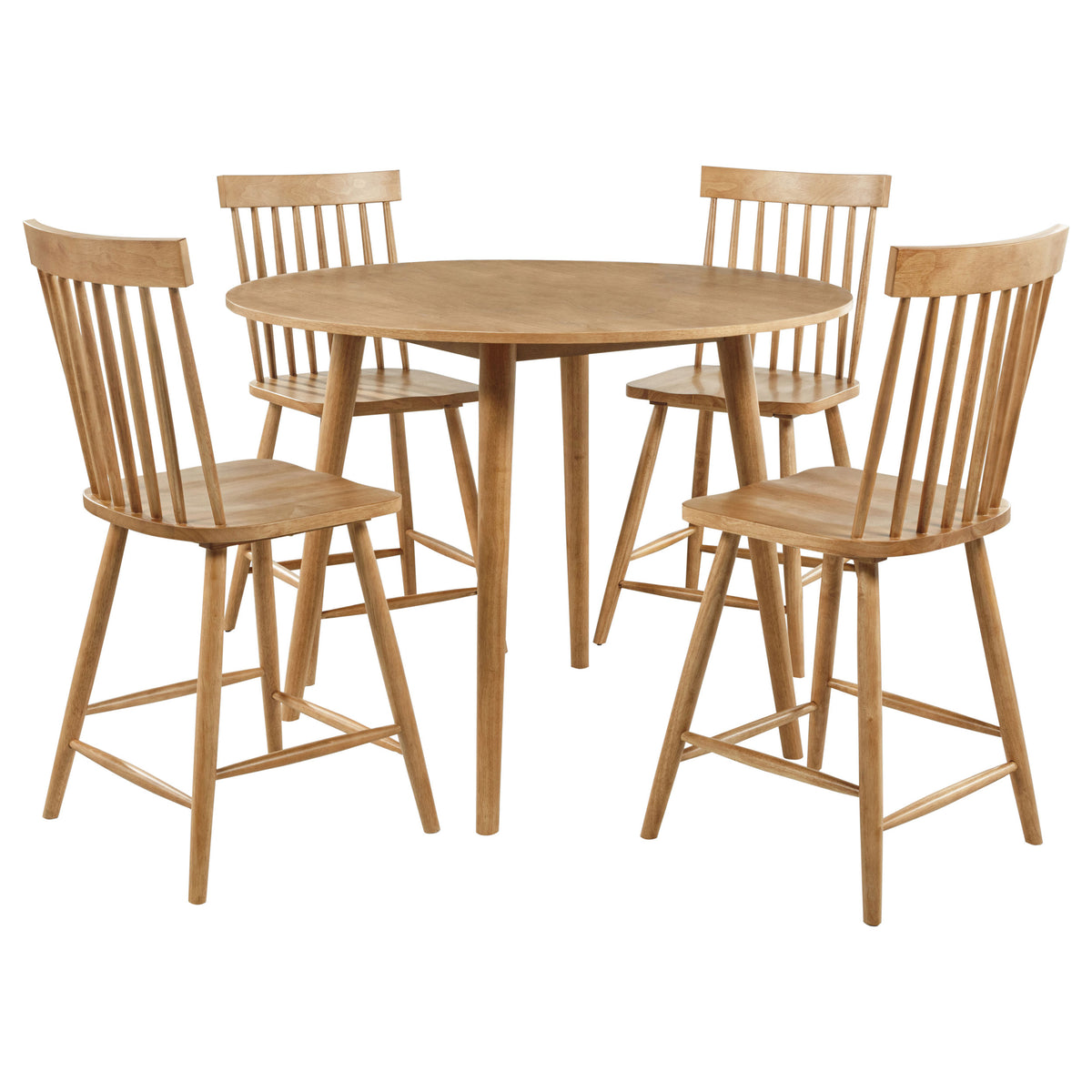 Andrews 5-piece 48-inch Round Counter Height Dining Set Light Ash