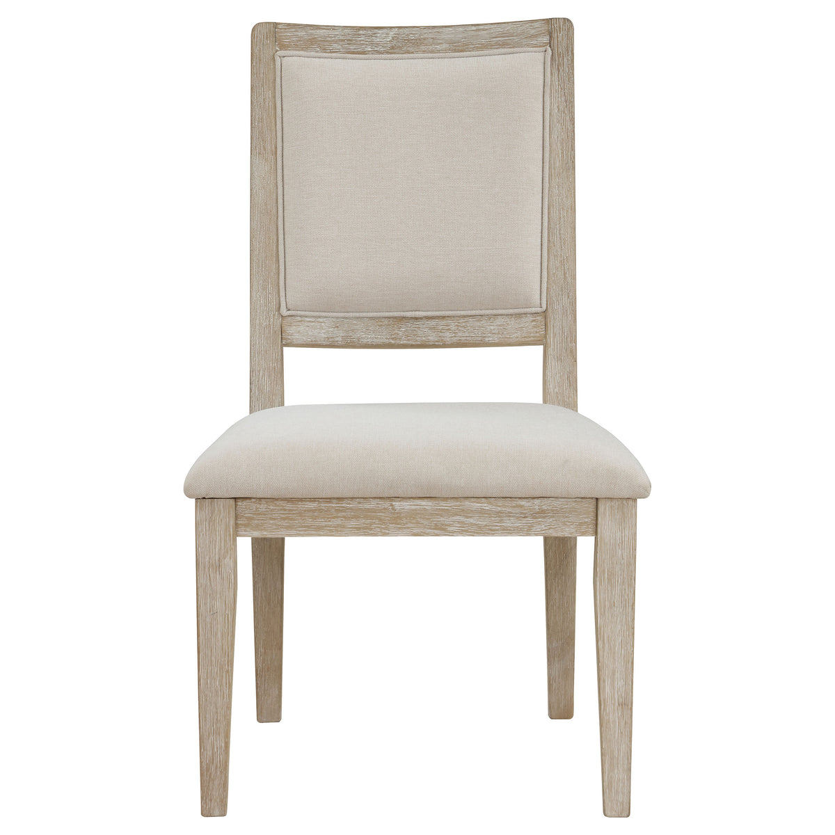 Trofello 5-piece 60-inch Round Pedestal Dining Set White Washed and Beige