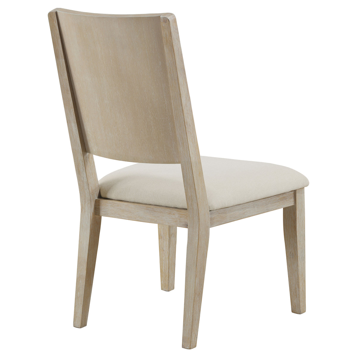 Trofello Upholstered Dining Side Chairs (Set of 2) Beige and White Washed